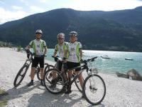 Escape bikers at Lake Molveno